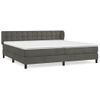 Cama Doble | Cama Box Spring | Cama Para Adultos Con Colchón Terciopelo Gris Oscuro 200x200 Cm Cfw707413