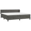 Cama Doble | Cama Box Spring | Cama Para Adultos Con Colchón Terciopelo Gris Oscuro 200x200 Cm Cfw707413