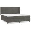 Cama Doble | Cama Box Spring | Cama Para Adultos Con Colchón Terciopelo Gris Oscuro 200x200 Cm Cfw944217