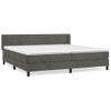 Cama Doble | Cama Box Spring | Cama Para Adultos Con Colchón Terciopelo Gris Oscuro 200x200 Cm Cfw806164