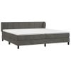 Cama Doble | Cama Box Spring | Cama Para Adultos Con Colchón Terciopelo Gris Oscuro 200x200 Cm Cfw190512