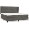 Cama Doble | Cama Box Spring | Cama Para Adultos Con Colchón Terciopelo Gris Oscuro 200x200 Cm Cfw619370