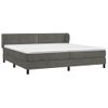 Cama Doble | Cama Box Spring | Cama Para Adultos Con Colchón Terciopelo Gris Oscuro 200x200 Cm Cfw559285