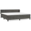 Cama Doble | Cama Box Spring | Cama Para Adultos Con Colchón Terciopelo Gris Oscuro 200x200 Cm Cfw312949