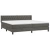 Cama Doble | Cama Box Spring | Cama Para Adultos Con Colchón Terciopelo Gris Oscuro 200x200 Cm Cfw171747