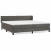 Cama Doble | Cama Box Spring | Cama Para Adultos Con Colchón Terciopelo Gris Oscuro 200x200 Cm Cfw115700