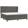 Cama Doble | Cama Box Spring | Cama Para Adultos Con Colchón Terciopelo Gris Oscuro 200x200 Cm Cfw576838