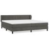 Cama Doble | Cama Box Spring | Cama Para Adultos Con Colchón Terciopelo Gris Oscuro 200x200 Cm Cfw105441