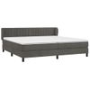 Cama Doble | Cama Box Spring | Cama Para Adultos Con Colchón Terciopelo Gris Oscuro 200x200 Cm Cfw105441