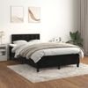 Cama Matrimonial | Cama Para Adultos | Cama Box Spring Con Colchón Terciopelo Negro 120x190 Cm Cfw732564