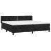 Cama Doble | Cama Box Spring | Cama Para Adultos Con Colchón Terciopelo Negro 200x200 Cm Cfw474175