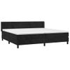 Cama Doble | Cama Box Spring | Cama Para Adultos Con Colchón Terciopelo Negro 200x200 Cm Cfw654581