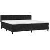 Cama Doble | Cama Box Spring | Cama Para Adultos Con Colchón Terciopelo Negro 200x200 Cm Cfw424925