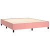 Cama Matrimonial | Cama Para Adultos | Cama Box Spring Con Colchón Terciopelo Rosa 180x200 Cm Cfw897912