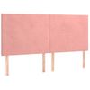 Cama Doble | Cama Box Spring | Cama Para Adultos Con Colchón Terciopelo Rosa 180x200 Cm Cfw189215