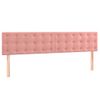 Cama Matrimonial | Cama Para Adultos | Cama Box Spring Con Colchón Terciopelo Rosa 200x200 Cm Cfw358981