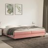 Cama Doble | Cama Box Spring | Cama Para Adultos Con Colchón Terciopelo Rosa 200x200 Cm Cfw474313