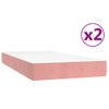 Cama Doble | Cama Box Spring | Cama Para Adultos Con Colchón Terciopelo Rosa 200x200 Cm Cfw474313