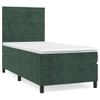 Cama Individual | Cama Box Spring | Cama Para Adultos Con Colchón Terciopelo Verde Oscuro 100x200 Cm Cfw447386