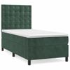 Cama Para Adulto | Cama Individual | Cama Box Spring Con Colchón Terciopelo Verde Oscuro 100x200 Cm Cfw568710