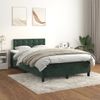 Cama Matrimonial | Cama Para Adultos | Cama Box Spring Con Colchón Terciopelo Verde Oscuro 120x190 Cm Cfw142239