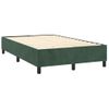 Cama Matrimonial | Cama Para Adultos | Cama Box Spring Con Colchón Terciopelo Verde Oscuro 120x190 Cm Cfw361190