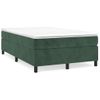 Cama Matrimonial | Cama Para Adultos | Cama Box Spring Con Colchón Terciopelo Verde Oscuro 120x190 Cm Cfw442800