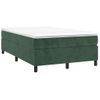 Cama Matrimonial | Cama Para Adultos | Cama Box Spring Con Colchón Terciopelo Verde Oscuro 120x190 Cm Cfw442800