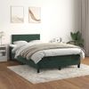 Cama Matrimonial | Cama Para Adultos | Cama Box Spring Con Colchón Terciopelo Verde Oscuro 120x190 Cm Cfw850520