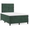 Cama Matrimonial | Cama Para Adultos | Cama Box Spring Con Colchón Terciopelo Verde Oscuro 120x190 Cm Cfw411639