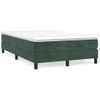 Cama Matrimonial | Cama Para Adultos | Cama Box Spring Con Colchón Terciopelo Verde Oscuro 120x190 Cm Cfw613821