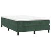 Cama Matrimonial | Cama Para Adultos | Cama Box Spring Con Colchón Terciopelo Verde Oscuro 120x190 Cm Cfw613821