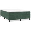 Cama Doble | Cama Box Spring | Cama Para Adultos Con Colchón Terciopelo Verde Oscuro 140x190 Cm Cfw788182