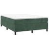 Cama Doble | Cama Box Spring | Cama Para Adultos Con Colchón Terciopelo Verde Oscuro 140x190 Cm Cfw788182