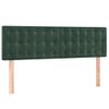 Cama Matrimonial | Cama Para Adultos | Cama Box Spring Con Colchón Terciopelo Verde Oscuro 140x190 Cm Cfw49078