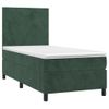 Cama Individual | Cama Para Adultos | Cama Box Spring Con Colchón Terciopelo Verde Oscuro 80x200 Cm Cfw67367