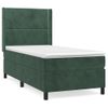 Cama Individual | Cama Para Adultos | Cama Box Spring Con Colchón Terciopelo Verde Oscuro 80x200 Cm Cfw59326