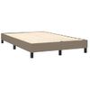 Cama Matrimonial | Cama Para Adultos | Cama Box Spring Con Colchón Y Led Tela Gris Taupe 120x190 Cm Cfw745369