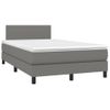 Cama Matrimonial | Cama Para Adultos | Cama Box Spring Con Colchón Y Led Tela Marrón Oscuro 120x190 Cm Cfw367944