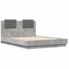 Cama Matrimonial | Cama Para Adultos | Cama Con Cabecero Madera De Ingeniería Gris Hormigón 120x190 Cm Cfw720814