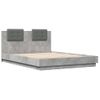 Cama Matrimonial | Cama Para Adultos | Cama Con Cabecero Madera De Ingeniería Gris Hormigón 120x200 Cm Cfw649243