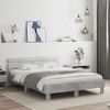 Cama Matrimonial | Cama Para Adultos | Cama Con Cabecero Madera De Ingeniería Gris Hormigón 150x200 Cm Cfw217963