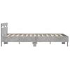 Cama Matrimonial | Cama Para Adultos | Cama Con Cabecero Madera De Ingeniería Gris Hormigón 150x200 Cm Cfw217963