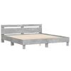 Cama Matrimonial | Cama Para Adultos | Cama Con Cabecero Madera De Ingeniería Gris Hormigón 180x200 Cm Cfw283428