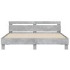 Cama Matrimonial | Cama Para Adultos | Cama Con Cabecero Madera De Ingeniería Gris Hormigón 180x200 Cm Cfw283428