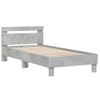 Cama Individual | Cama Para Adultos | Cama Con Cabecero Madera De Ingeniería Gris Hormigón 90x200 Cm Cfw373775