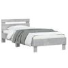 Cama Individual | Cama Para Adultos | Cama Con Cabecero Madera De Ingeniería Gris Hormigón 90x200 Cm Cfw373775