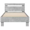 Cama Individual | Cama Para Adultos | Cama Con Cabecero Madera De Ingeniería Gris Hormigón 90x200 Cm Cfw373775