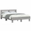 Cama Matrimonial | Cama Para Adultos | Cama Con Cabecero Madera De Ingeniería Gris Sonoma 120x190 Cm Cfw695910