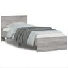 Cama Individual | Cama Para Adultos | Cama Con Cabecero Madera De Ingeniería Gris Sonoma 90x200 Cm Cfw741921